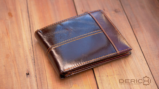 Large Crazy Horse Leather Wallet 16 Cards, Personalized, RFID Blocking