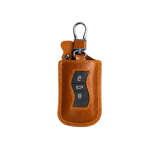Leather Smart Key Fob Pouch — Personalized, 3 Colors