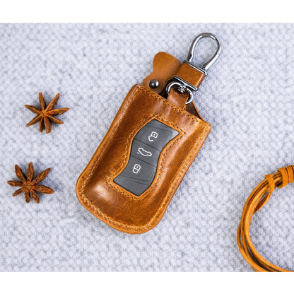 Leather Smart Key Fob Pouch Personalized, 3 Colors