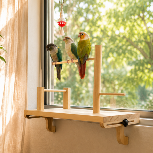 Adjustable Window Bird Perch Stand
