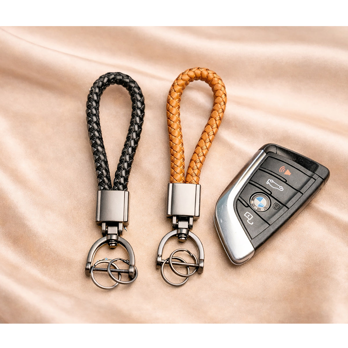 Leather Lanyard Keychain 5 Colors