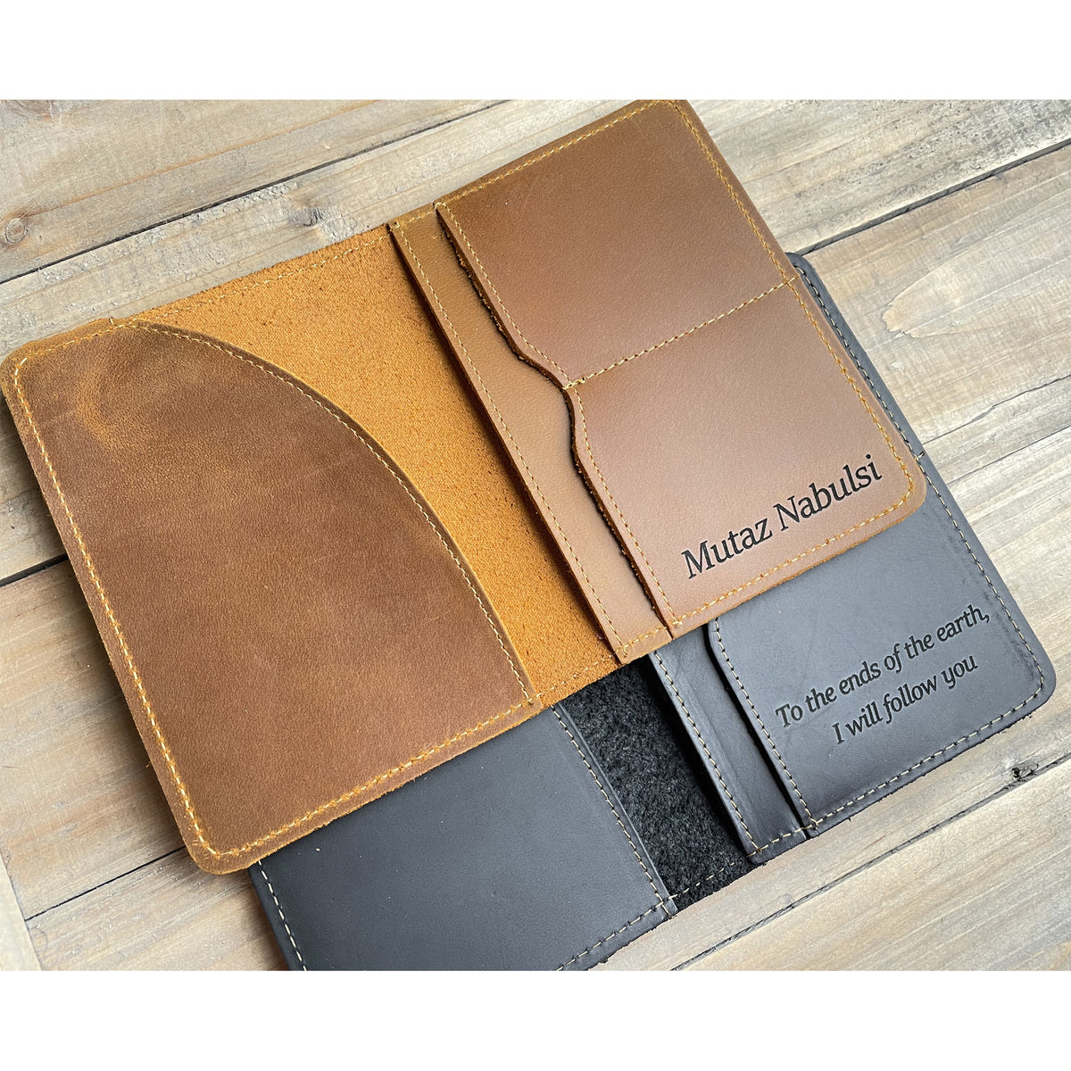 Genuine Leather Passport Holder Personalized, 4 Colors
