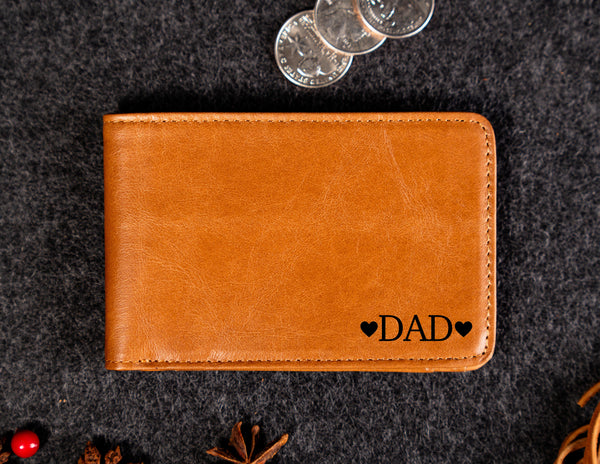 Bi Fold Men Wallet RFID blocking Brown