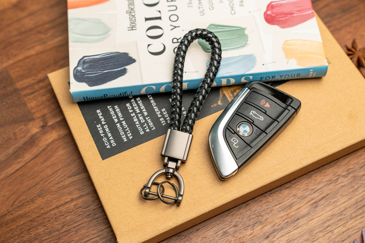 Leather Lanyard Keychain 5 Colors