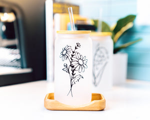 Birth Month Glass Cup