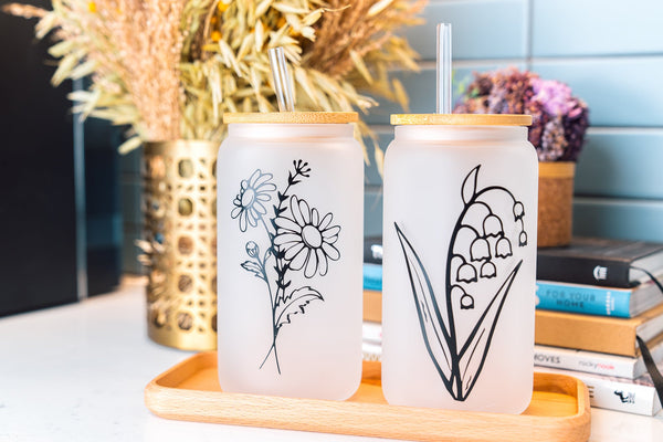Birth Month Glass Cup