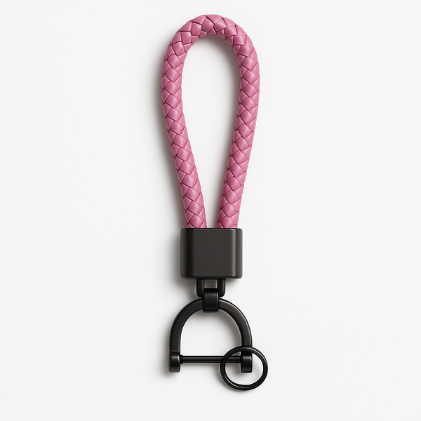 Lanyard Keychain Black White