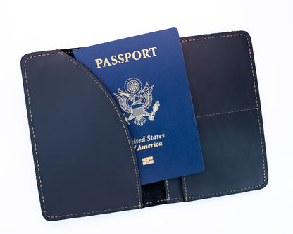 Genuine Leather Passport Holder Personalized, 4 Colors