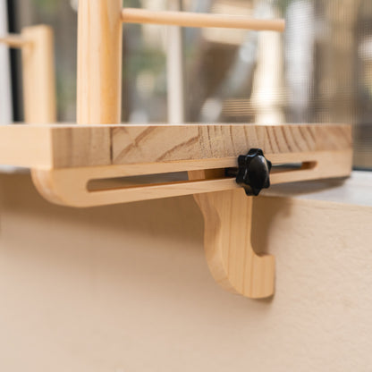 Adjustable Window Bird Perch Stand