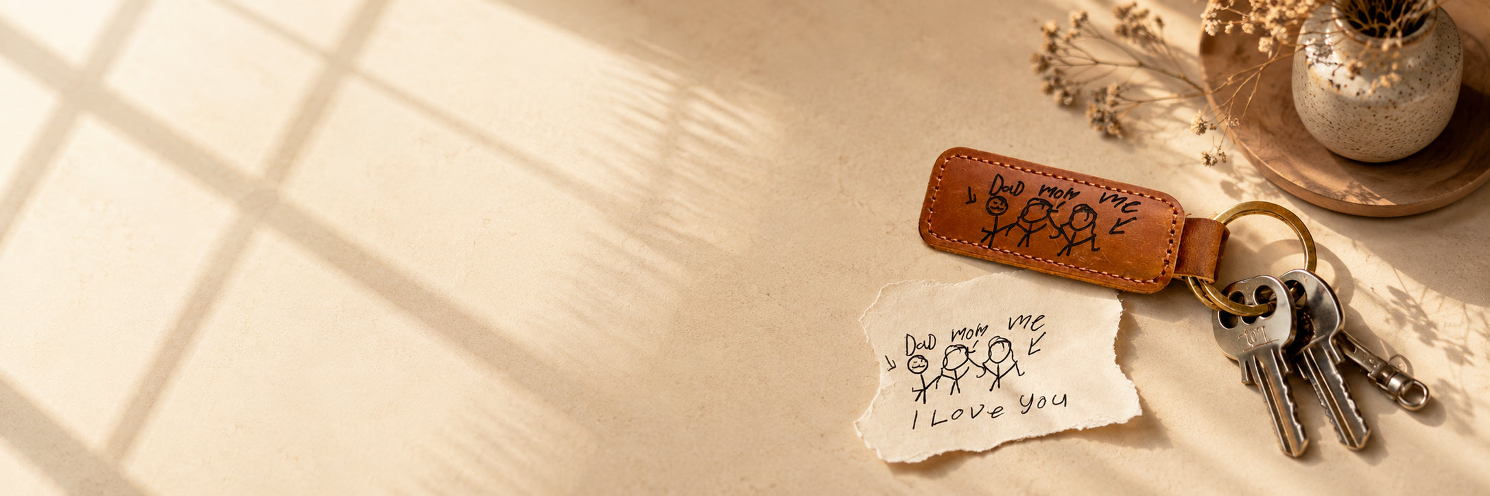 Your Handwriting. Engraved in Leather.