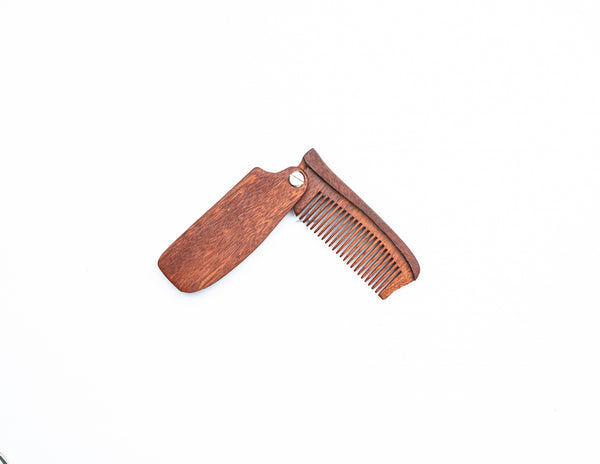 Wooden Beard Comb Fold up Comb