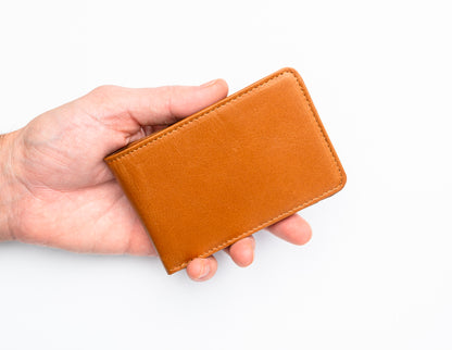 Compact Leather Bifold Wallet Personalized, RFID Blocking