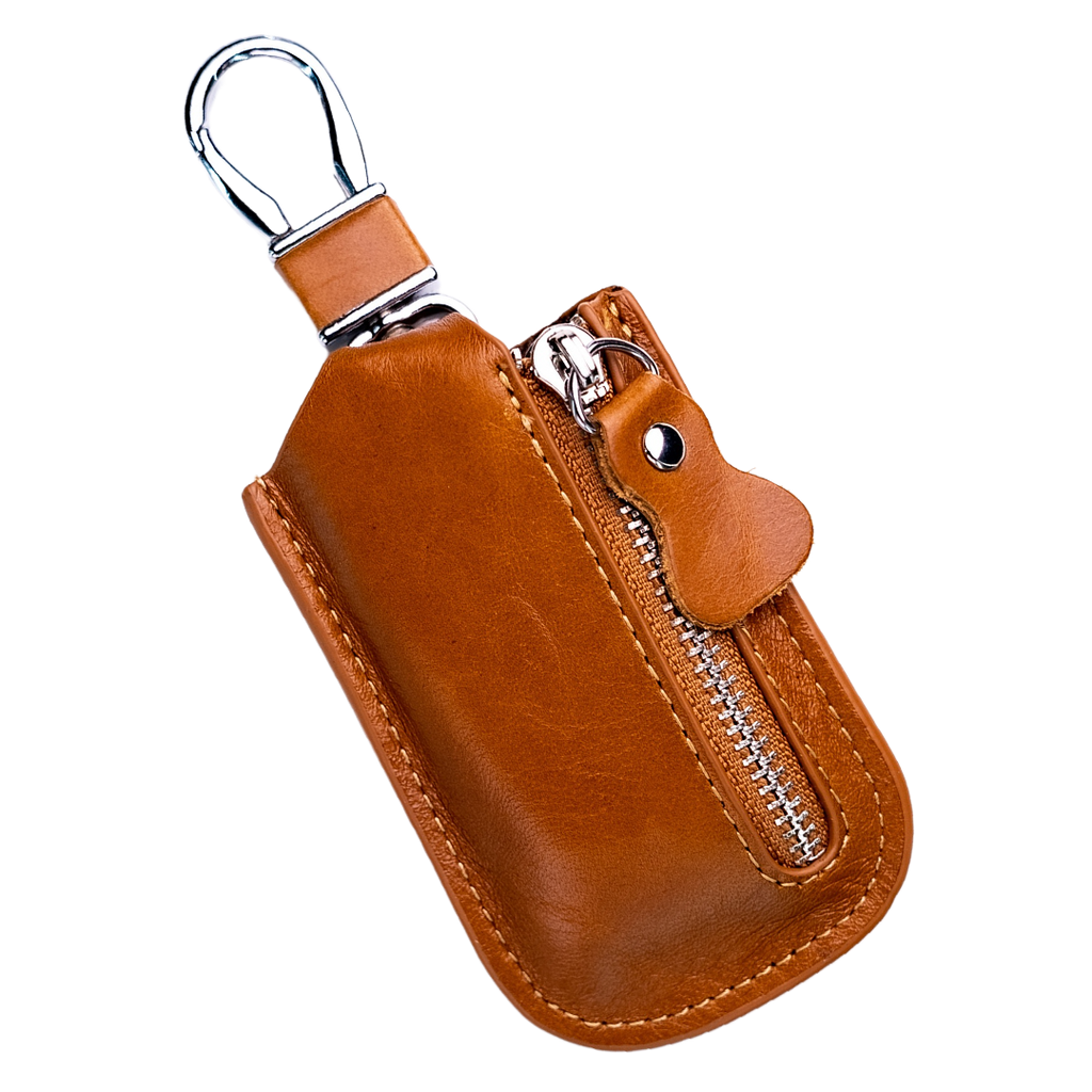 Genuine Leather Car Key Pouch Brown – Derichi Leather