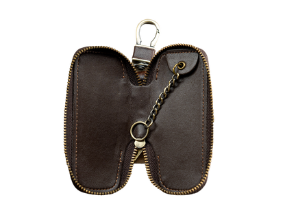 Genuine Leather Car Key Fob Holder Vintage Pouch