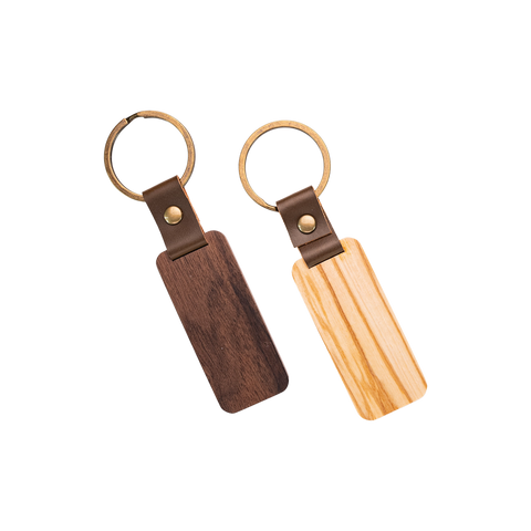 Wooden Keychains Walnut and Olive