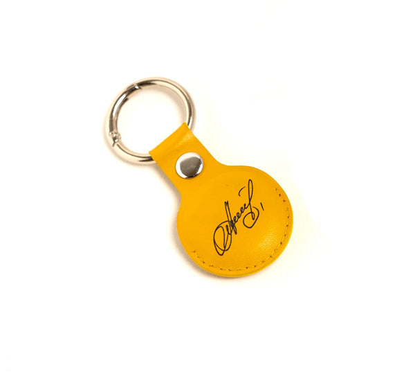 Leather Airtag Holder Black