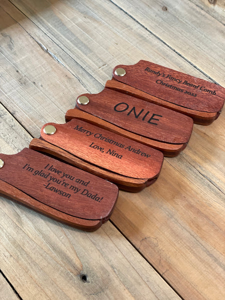 Wooden Beard Comb Fold up Comb