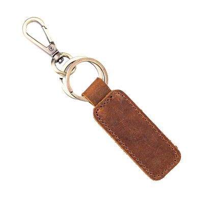 Thick Leather Keychain 5 Colors, Engraved
