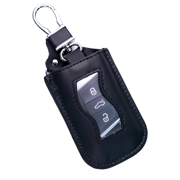 Genuine Leather Car Key Pouch Brown