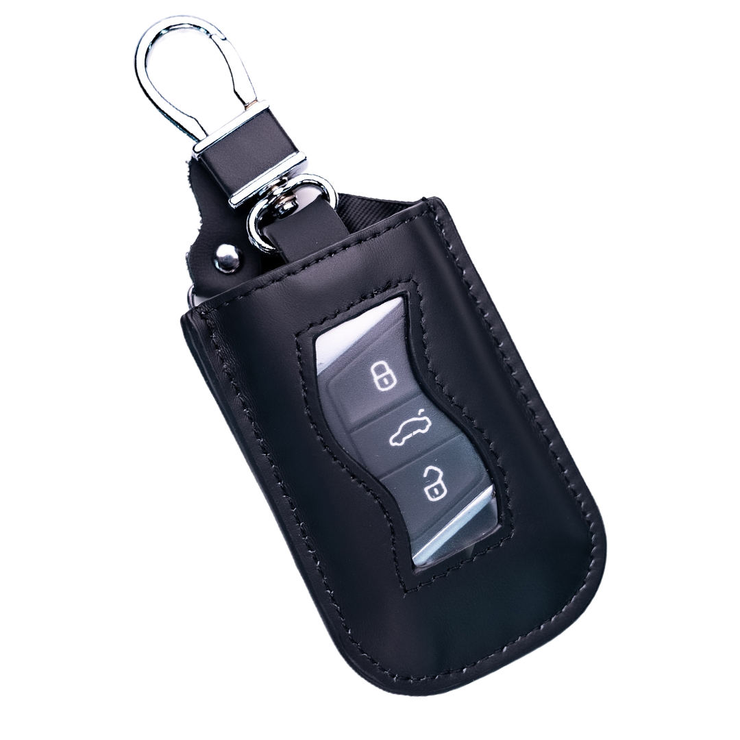 Genuine Leather Car Key Pouch Black – Derichi Leather