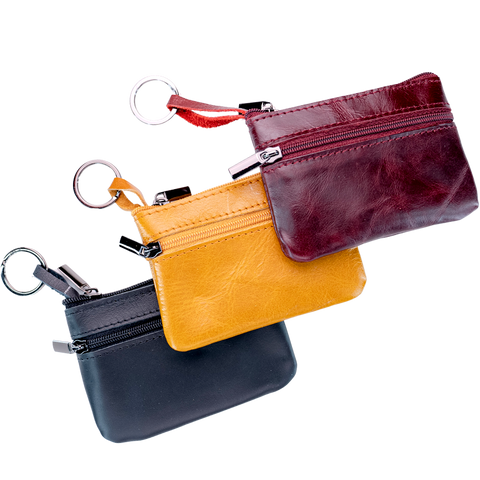 Unisex Genuine Leather Cash Coin Purse