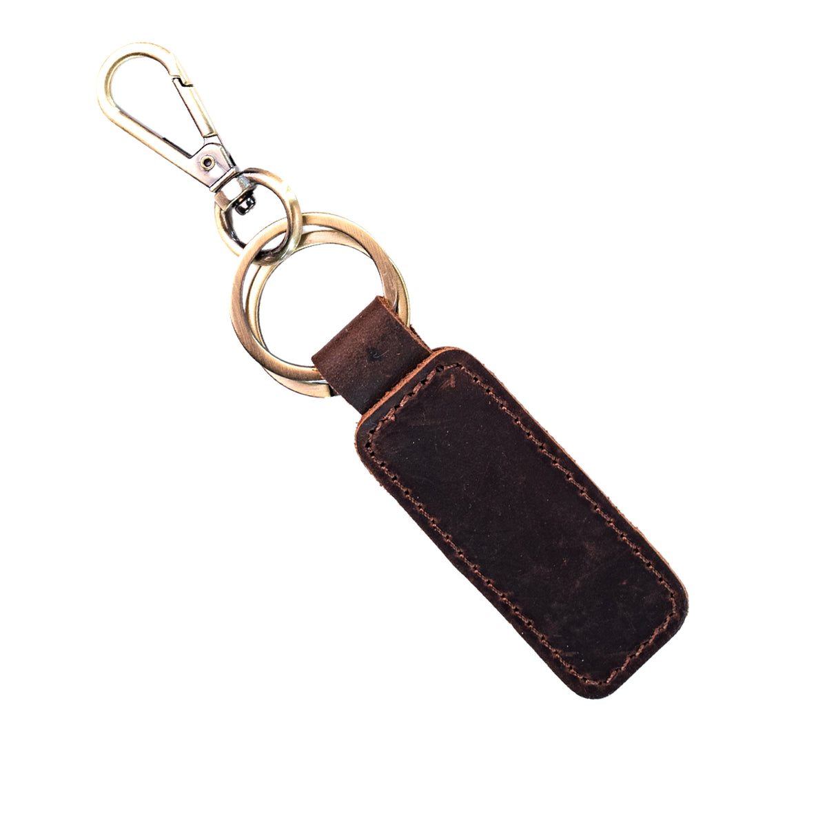 Thick Leather Keychain 5 Colors, Engraved