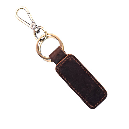 Thick Leather Keychain 5 Colors, Engraved