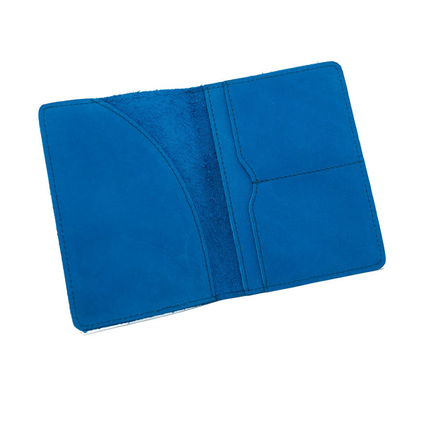 Genuine Leather Passport Holder Navy