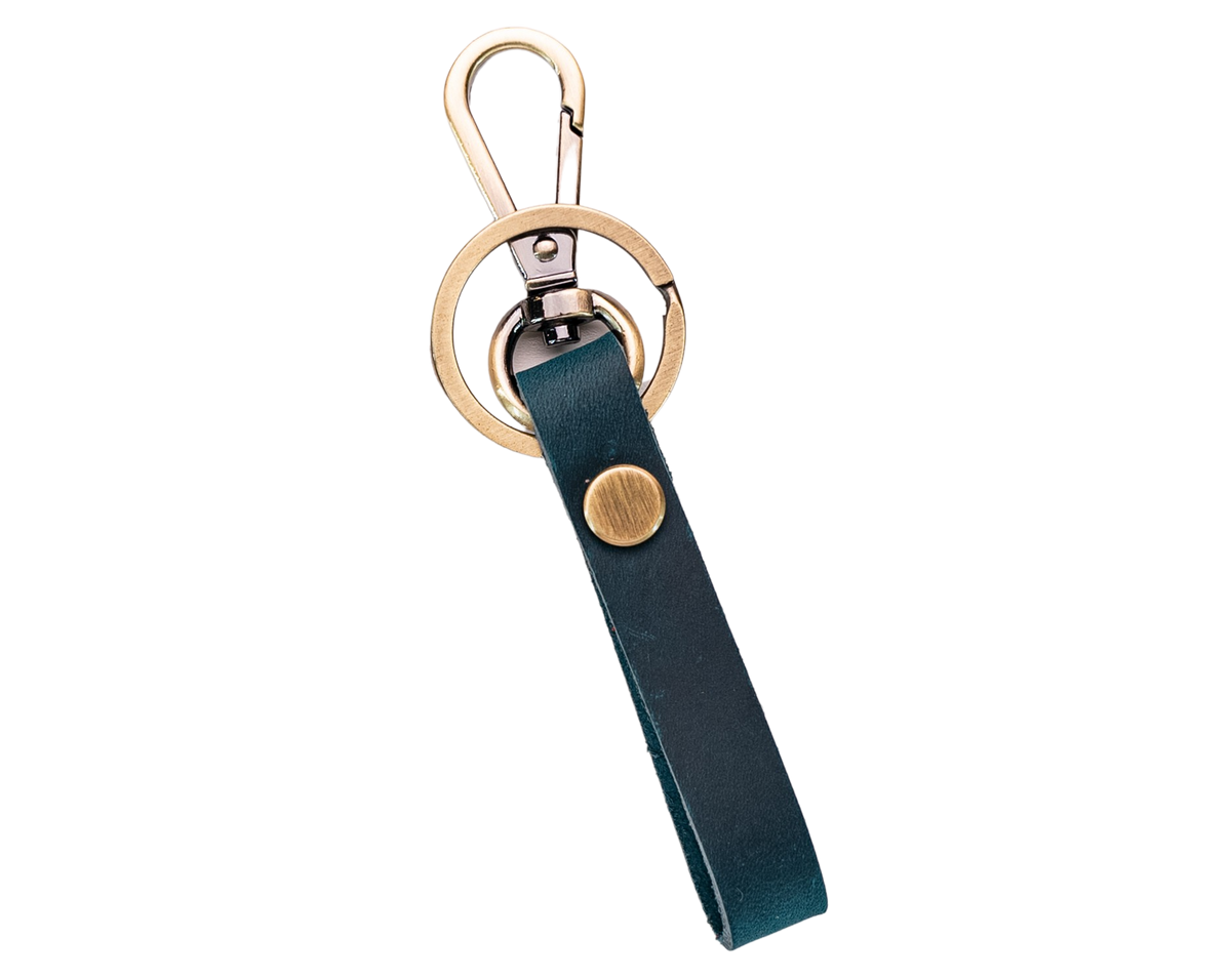 Thin Leather Keychain 5 Colors, Engraved