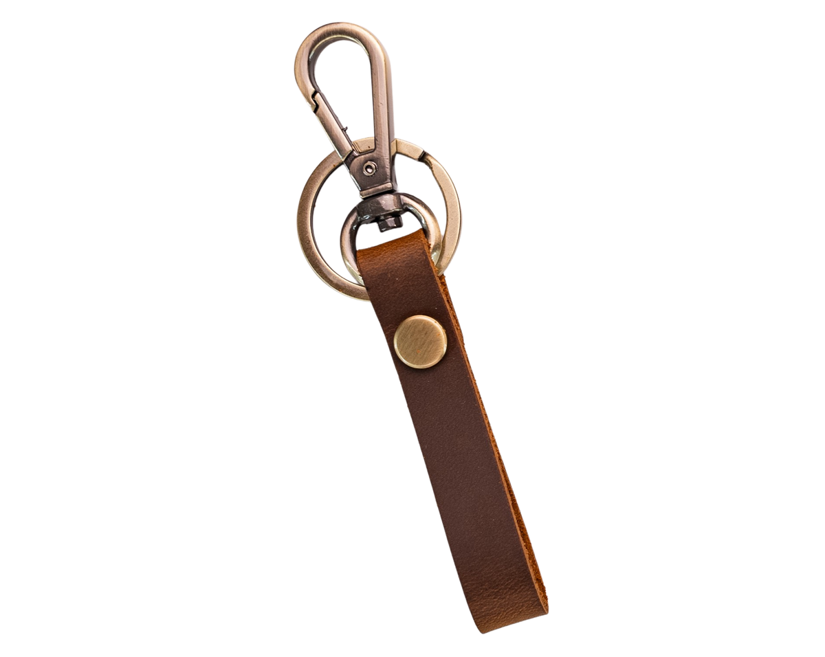 Thin Leather Keychain 5 Colors, Engraved