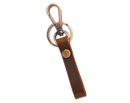 Thin Leather Keychain 5 Colors, Engraved