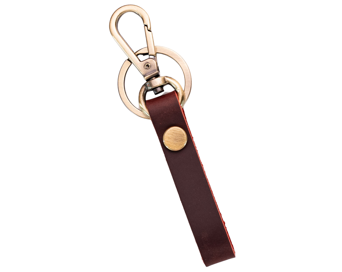 Thin Leather Keychain 5 Colors, Engraved