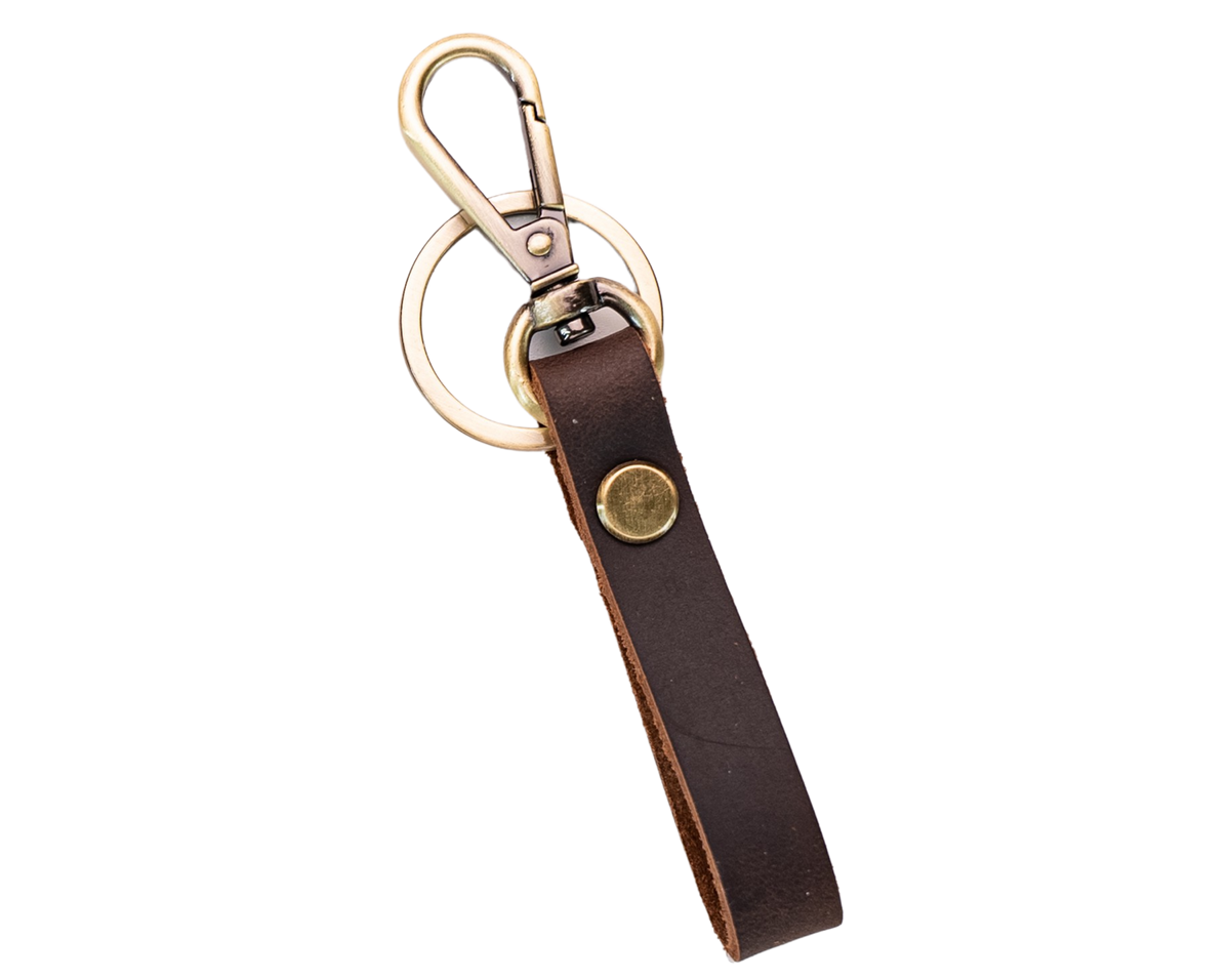 Thin Leather Keychain 5 Colors, Engraved